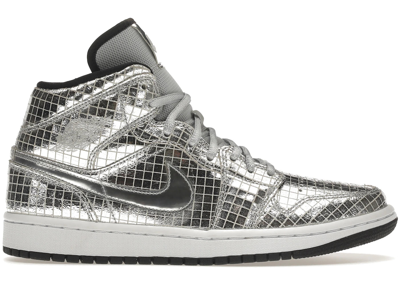 Jordan 1 Mid Se Disco Metallic Silver (Women'S)