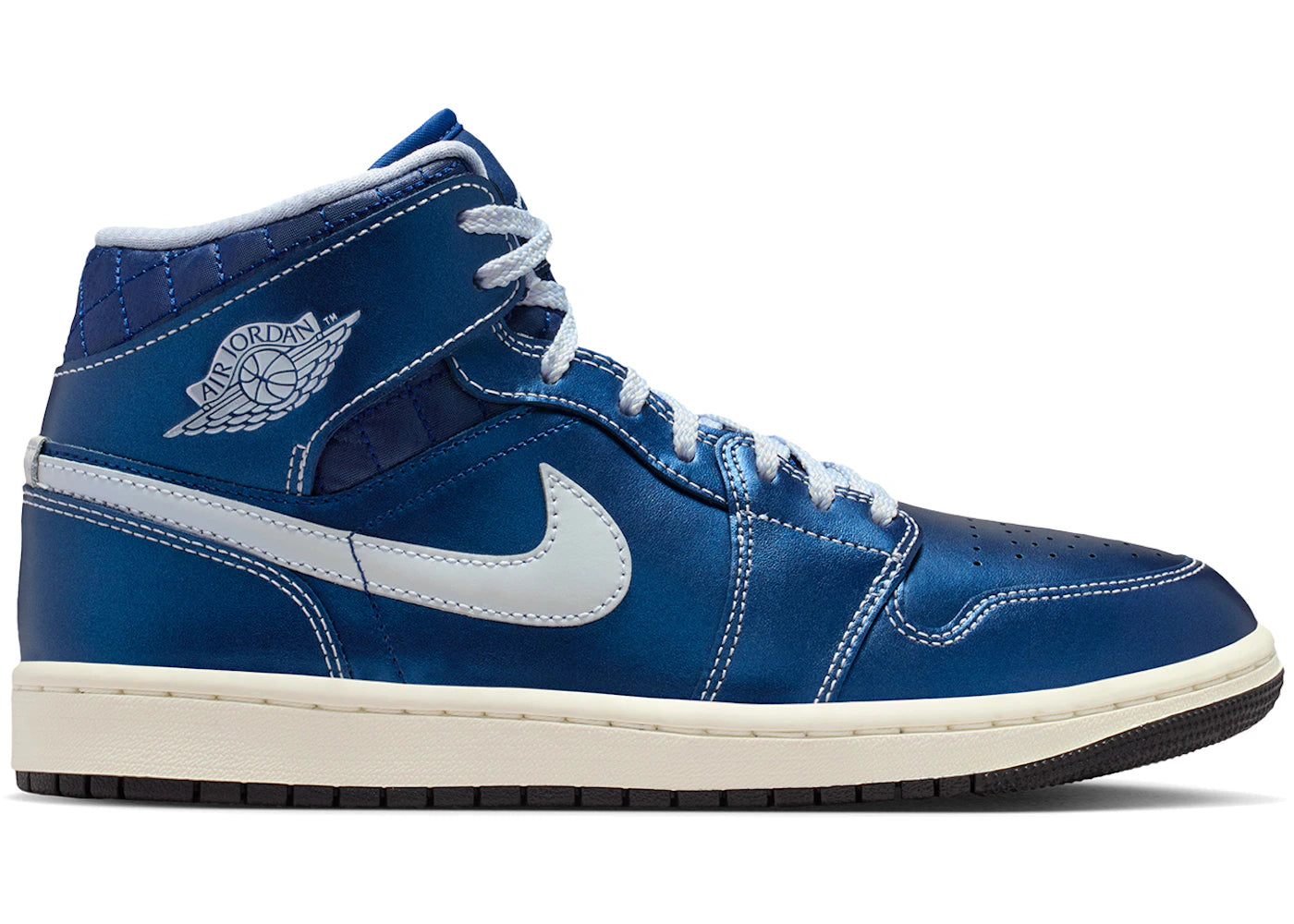 Jordan 1 Mid Se Metallic Blue Quilted (Women'S)