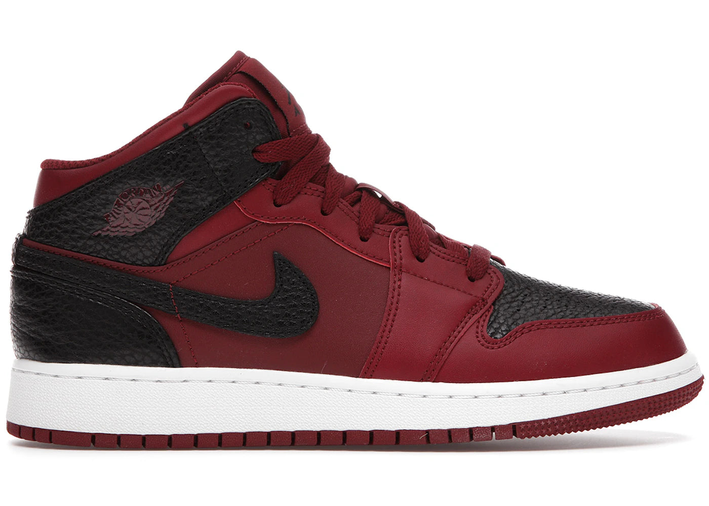 Jordan 1 Mid Team Red Black White (Gs)