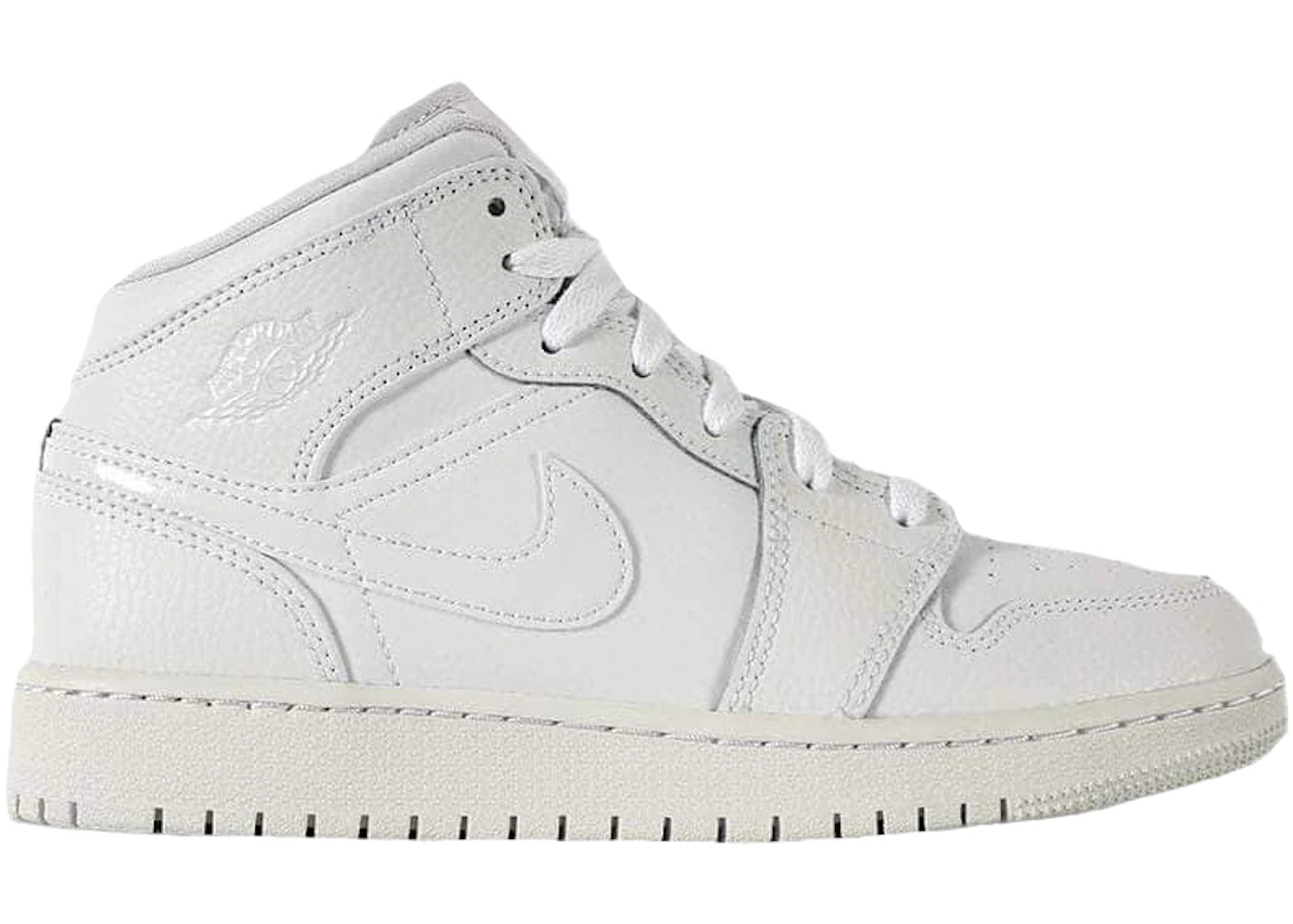 Jordan 1 Mid Triple White (2020) (Gs)