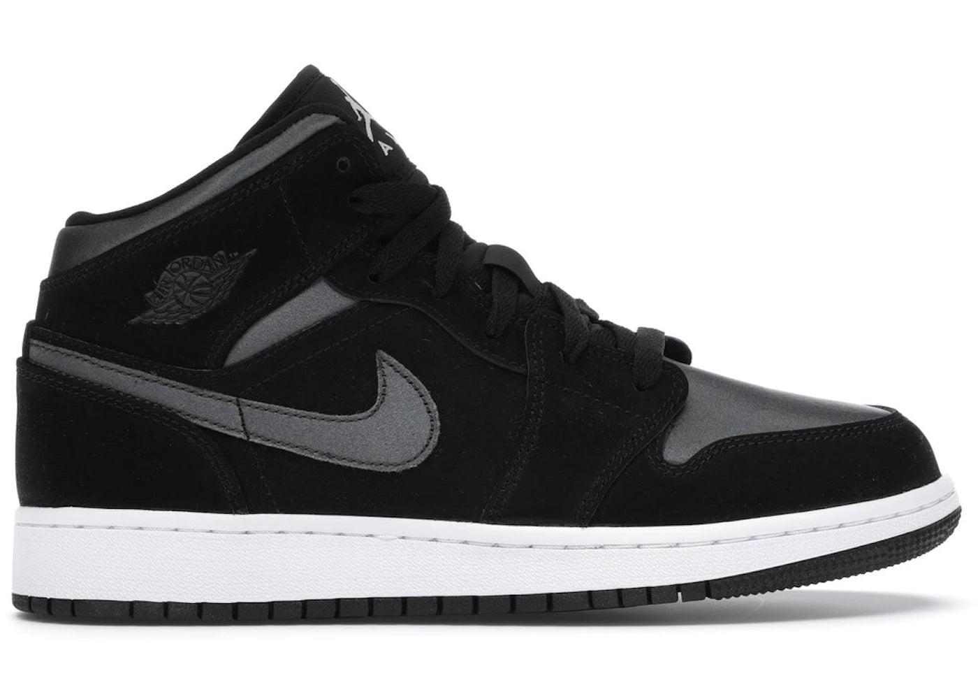 Jordan 1 Mid White Black Grey (Gs)