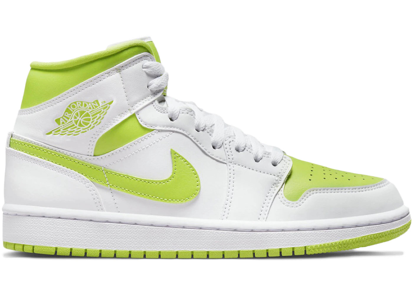 Jordan 1 Mid White Lime (Women'S)