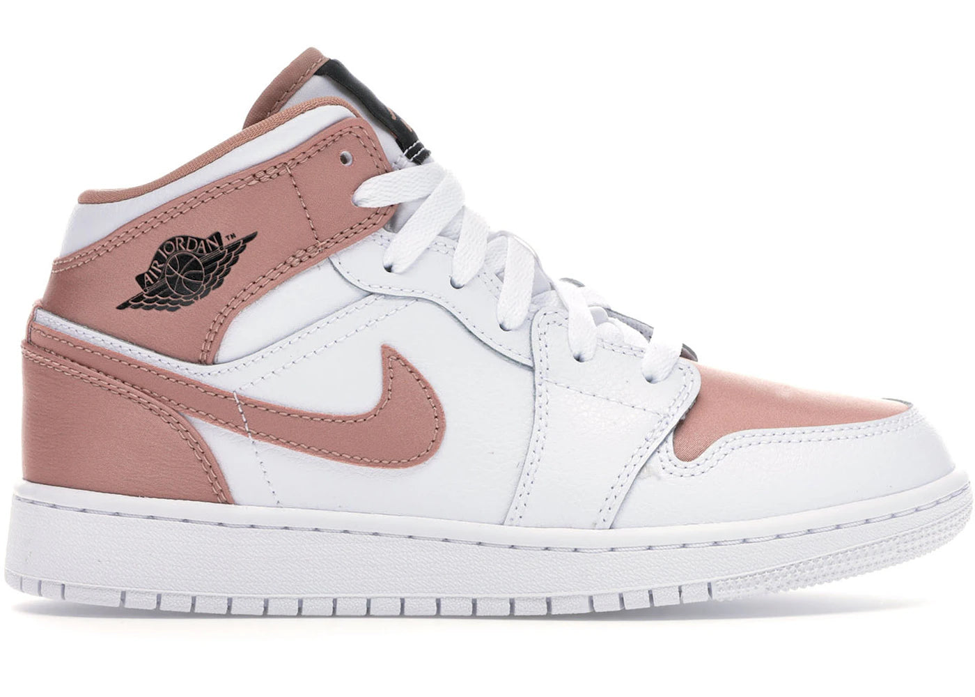 Jordan 1 Mid White Rose Gold (Gs)
