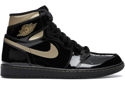 Jordan 1 Retro High Black Metallic Gold 2020, front