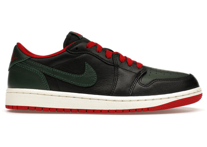 Women's Jordan 1 Retro Low OG Gorge Green Varsity Red, side profile