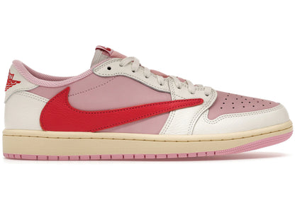 Air Jordan 1 Low OG SP Travis Scott Sail Tropical Pink, front