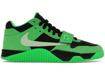 Jordan CJ1 T-Rexx Travis Scott Green Spark, front