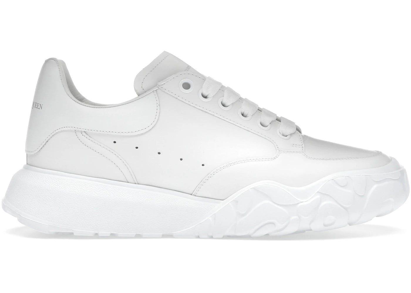 alexander mcqueen court trainers white leather