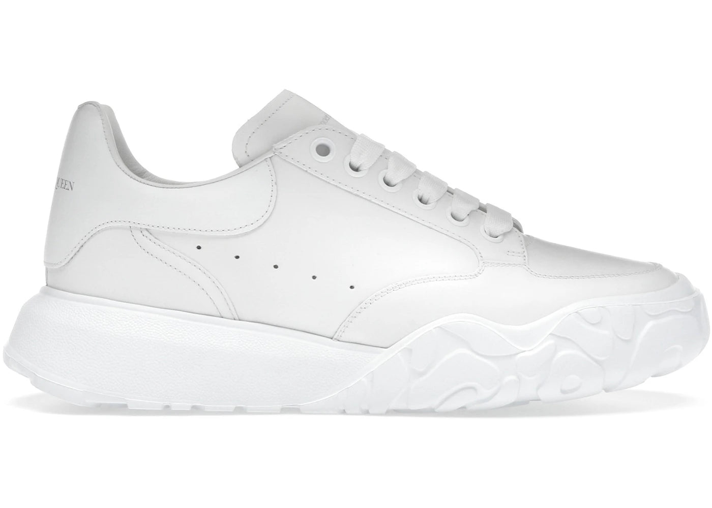 alexander mcqueen court trainers white leather (women's)