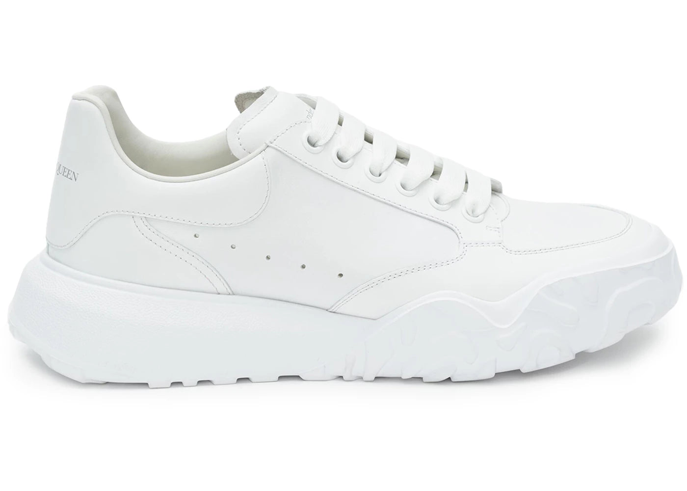Alexander Mcqueen Court Trainers White Leather
