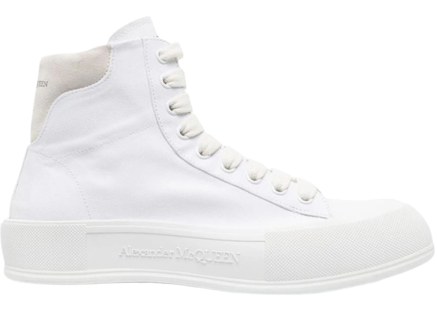 alexander mcqueen deck plimsoll high top white