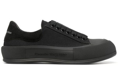 Alexander Mcqueen Deck Skate Plimsoll Lace-Up Triple Black