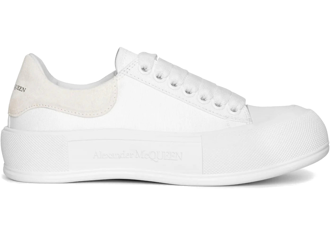 alexander mcqueen deck skate plimsoll lace-up white (women's)