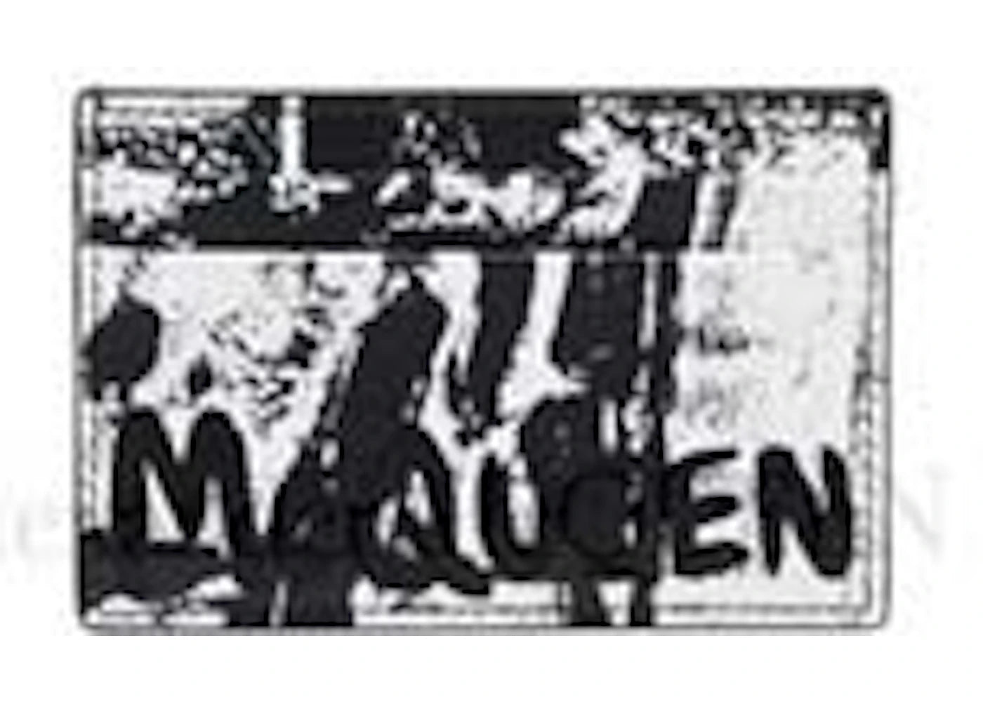 alexander mcqueen graffiti logo card holder black/white 