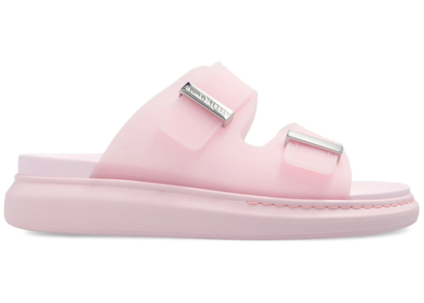 Alexander Mcqueen Hybrid Buckled Rubber Sandals Pink (Women'S)