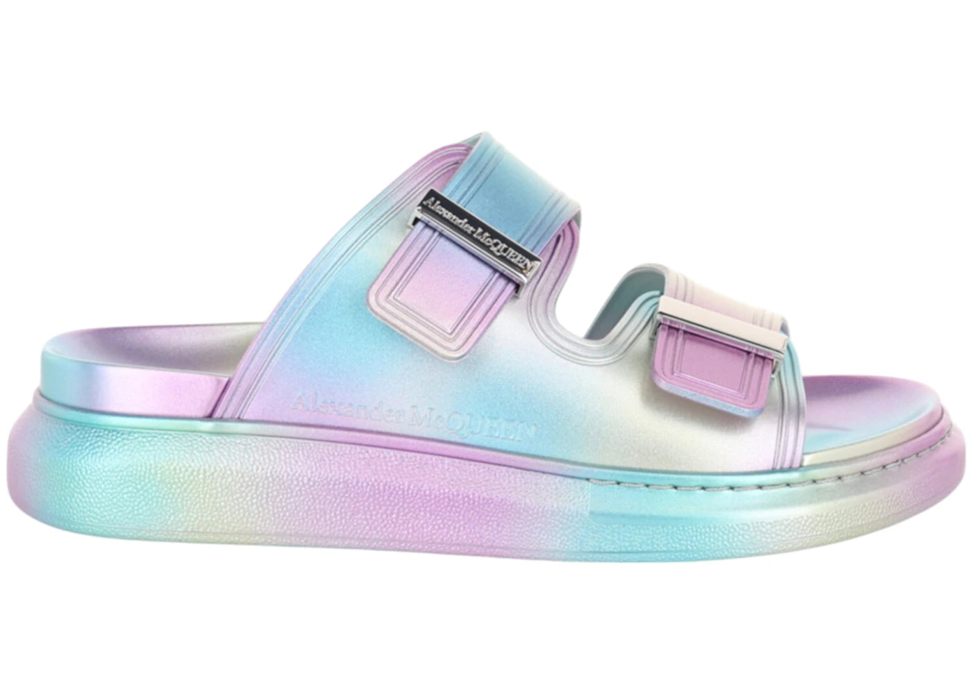 Alexander Mcqueen Hybrid Slides Silver (Women'S)