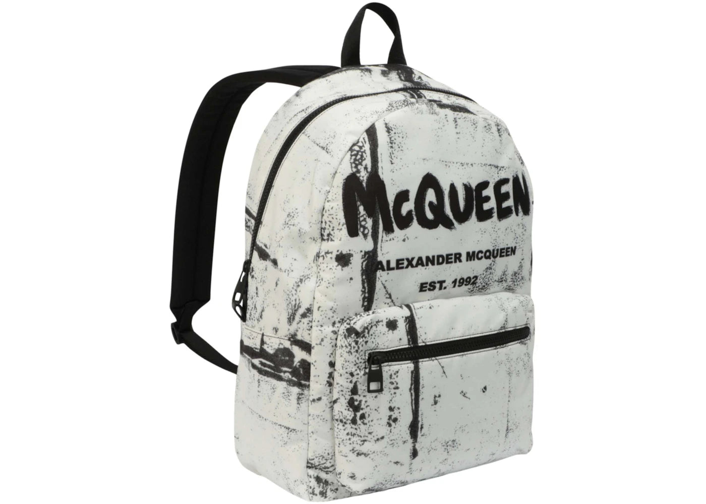 alexander mcqueen metropolitan backpack black/white 