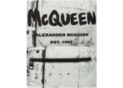 alexander mcqueen metropolitan backpack black/white 