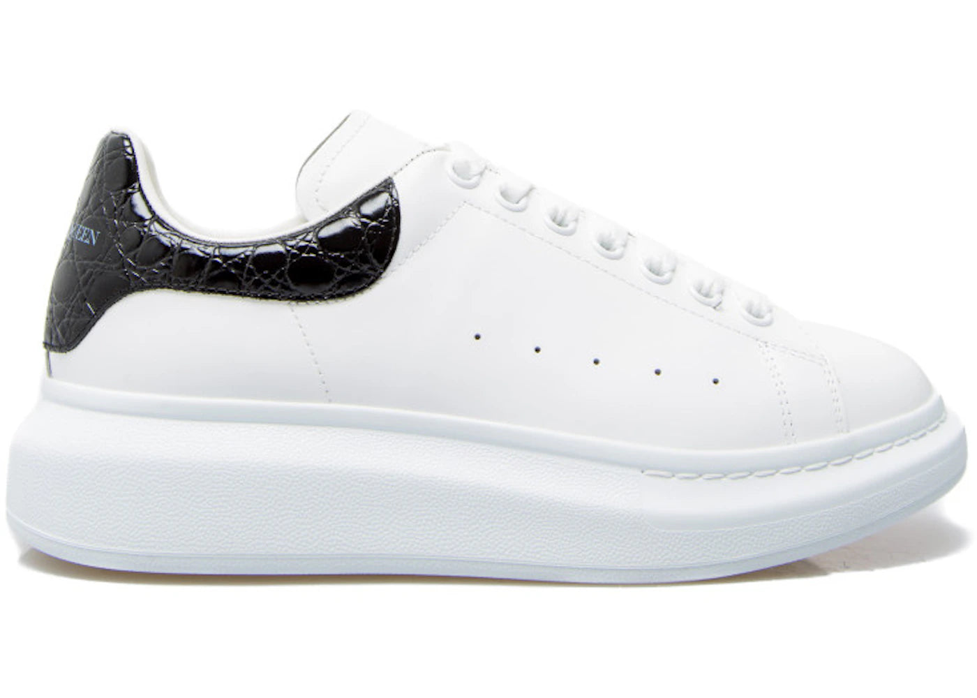 Alexander Mcqueen Oversized Black Crocodile