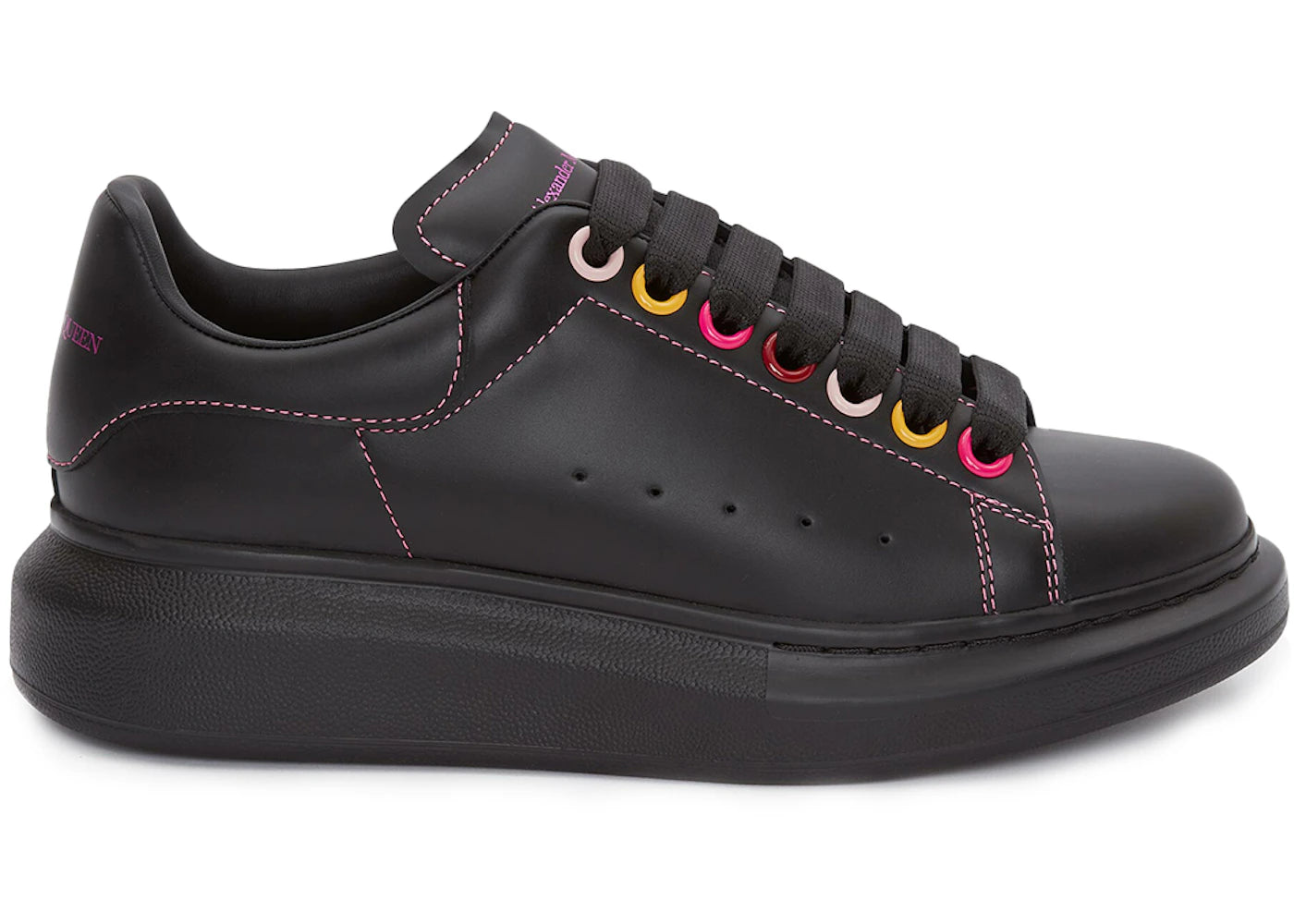 alexander mcqueen oversized black rainbow eyelets (women's)