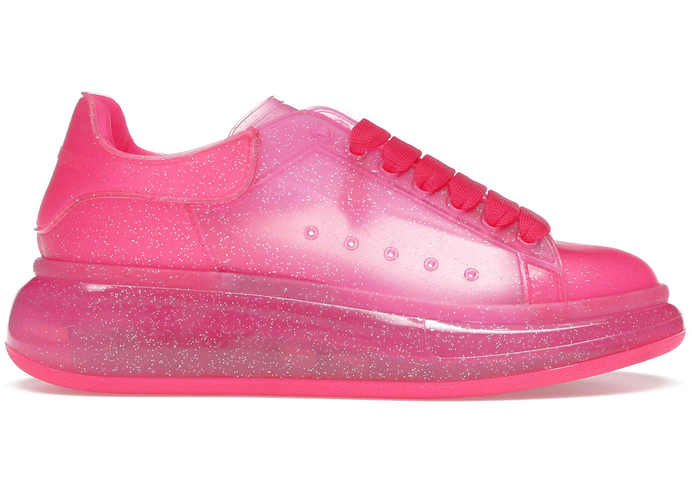 alexander mcqueen oversized bright pink glitter (women's)