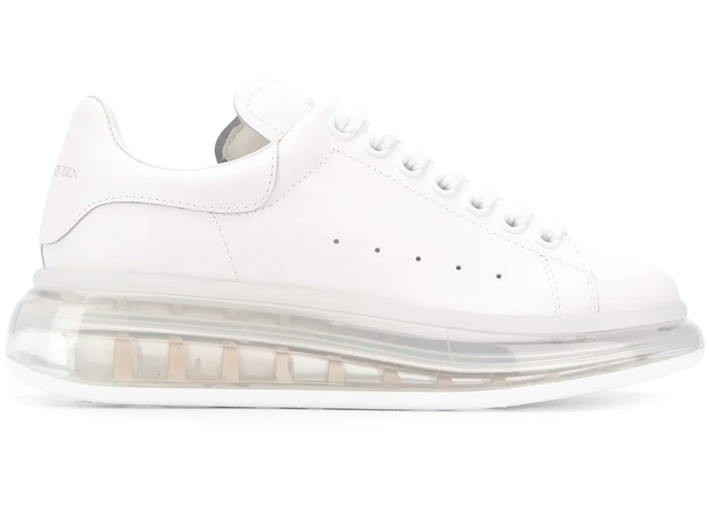 alexander mcqueen oversized clear sole white (women's)