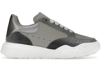 Alexander Mcqueen Oversized Court Trainer Grey Silver Navy White