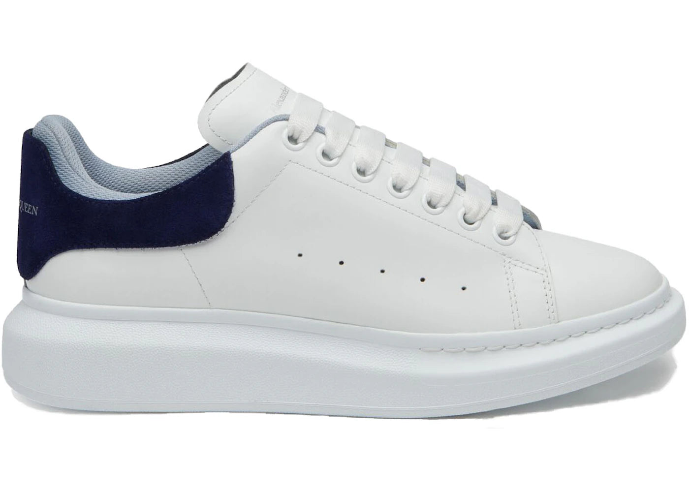 Alexander Mcqueen Oversized Double Heel White Navy Light Blue