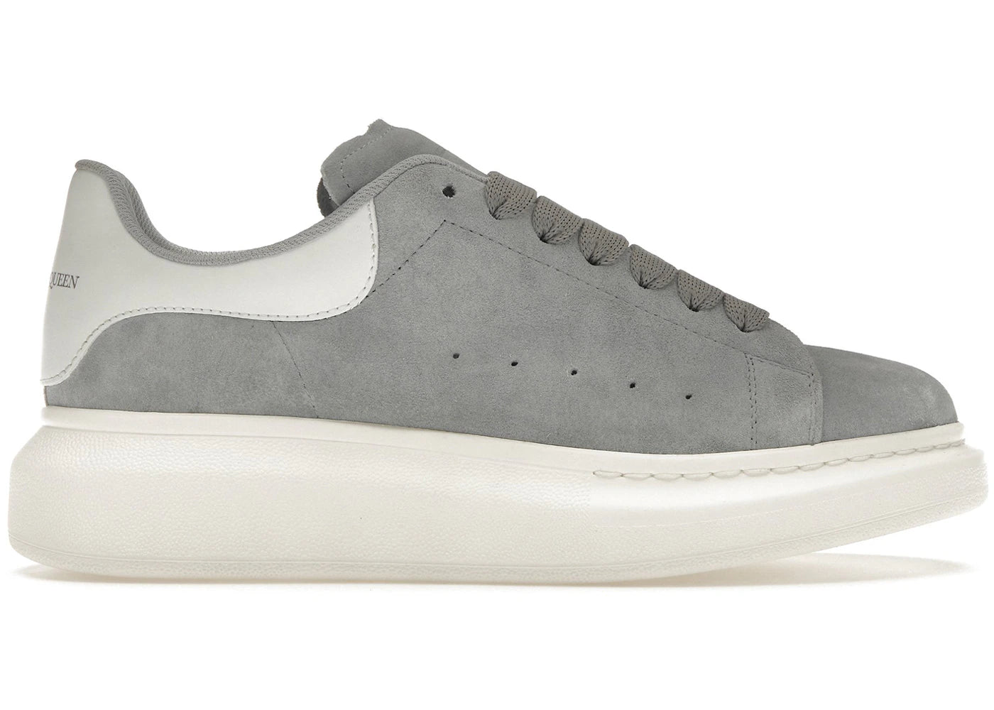 alexander mcqueen oversized dove grey suede (women's)