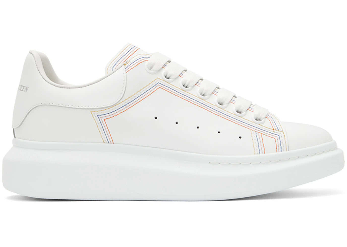 alexander mcqueen oversized embroidered white multi