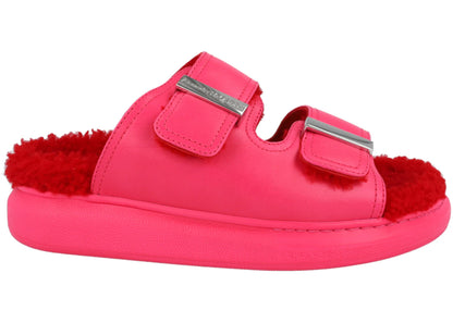 alexander mcqueen oversized hybrid slides pink silver (women's)