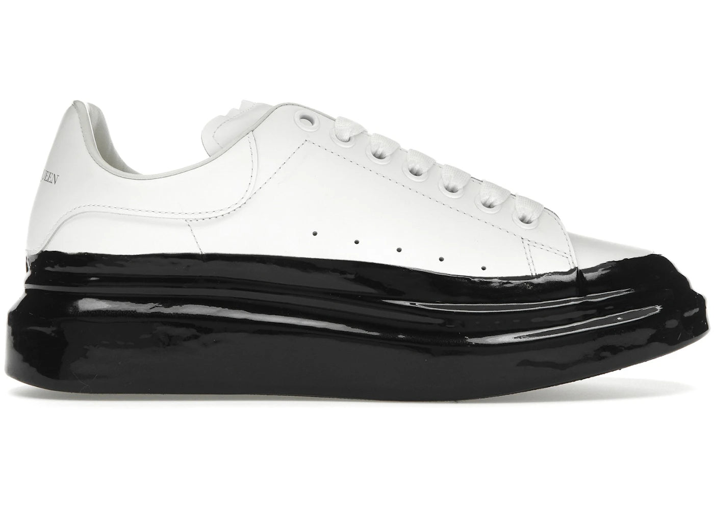 Alexander Mcqueen Oversized Paint Dipped White Black