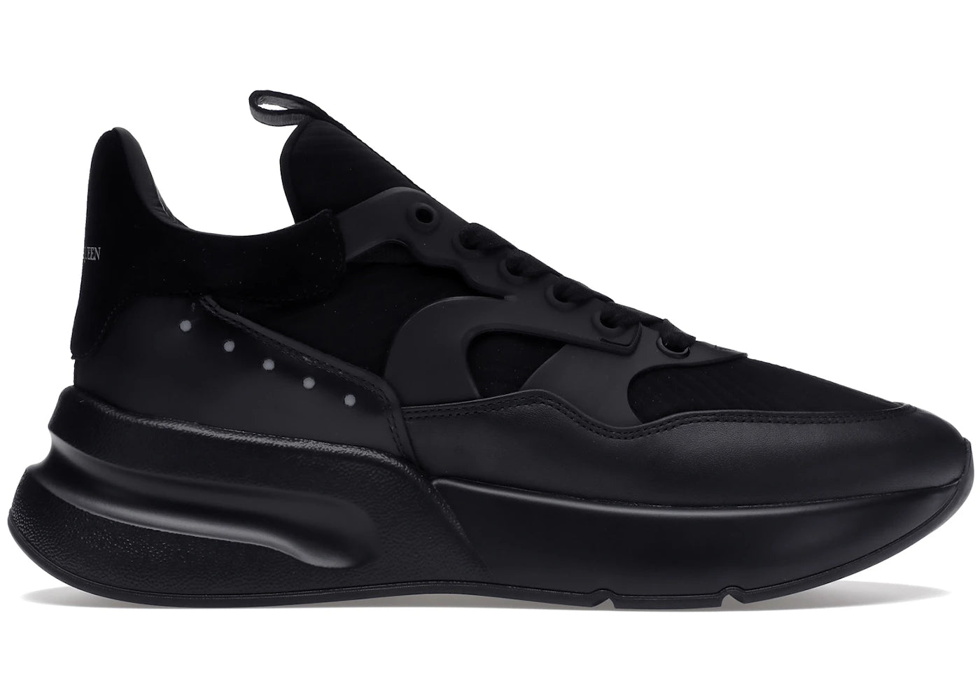 Alexander Mcqueen Oversized Runner Black Silver