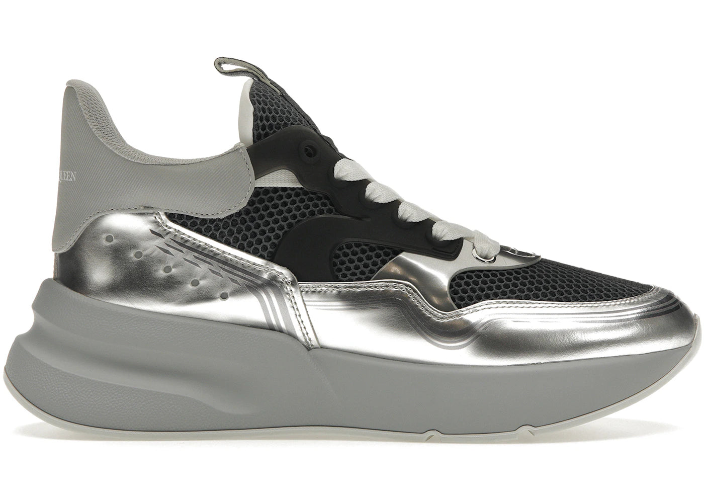 alexander mcqueen oversized runner silver