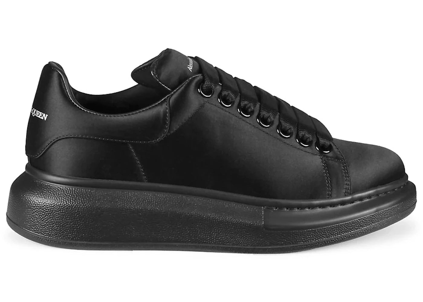 alexander mcqueen oversized satin triple black