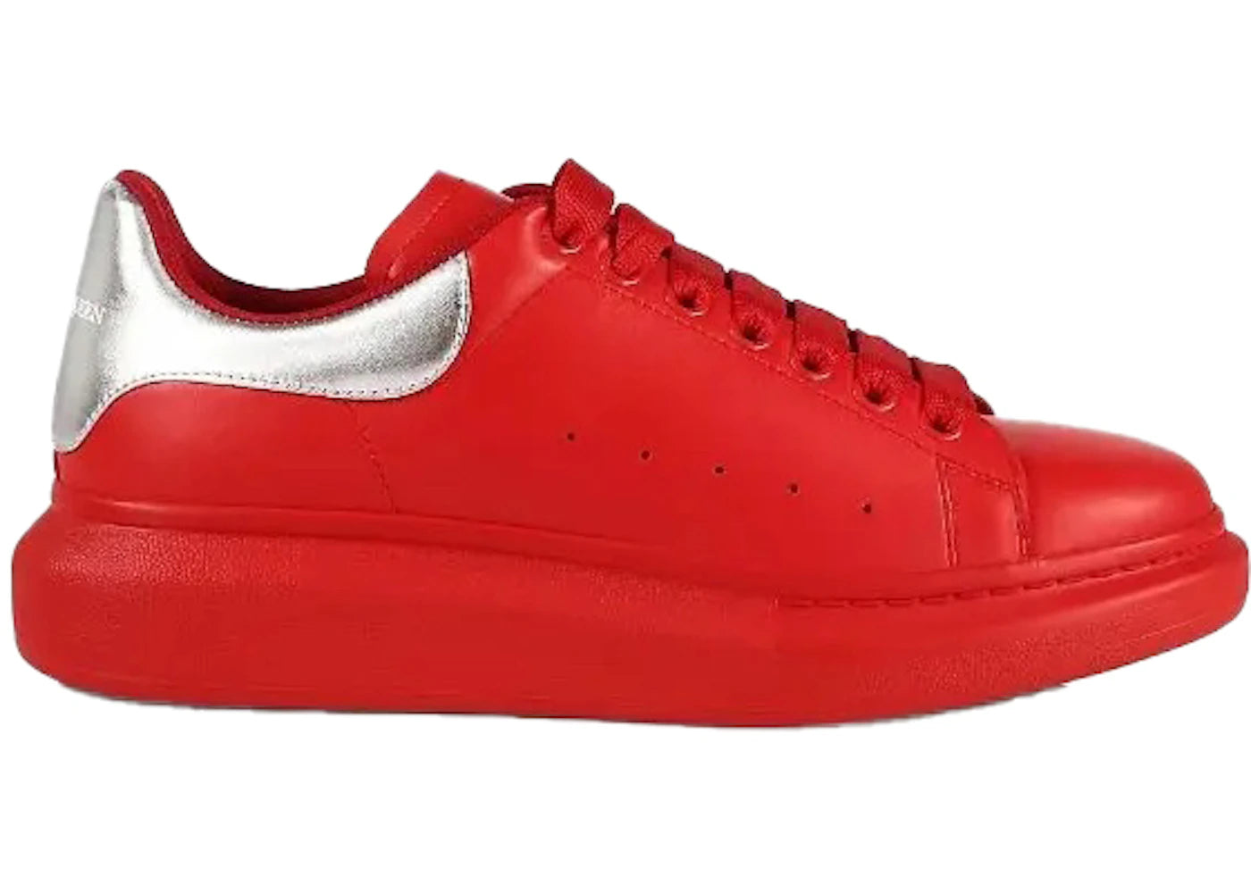 alexander mcqueen oversized welsh red silver
