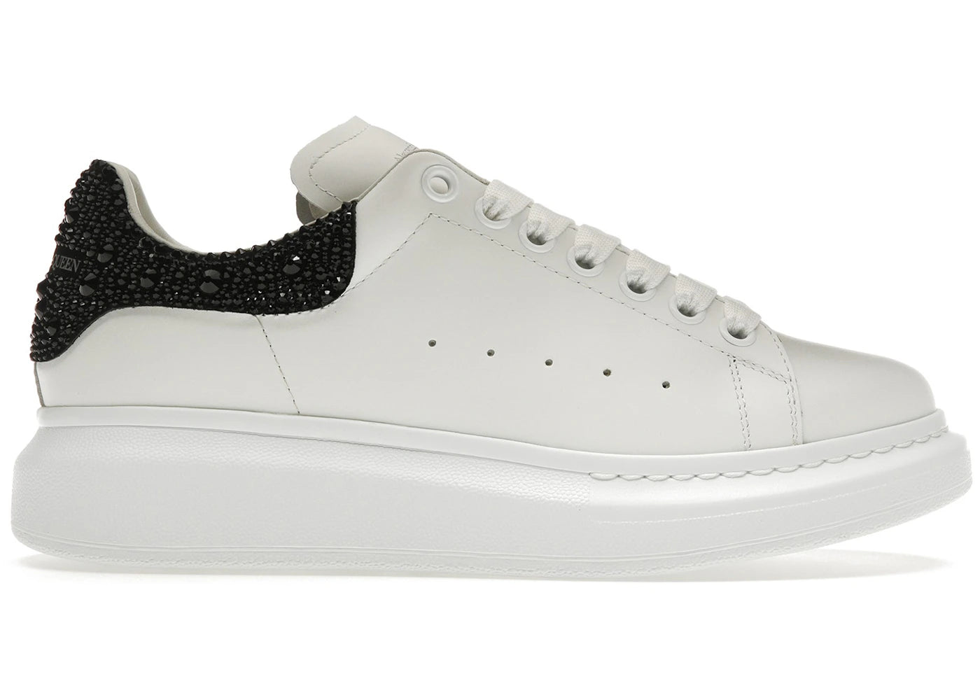 Alexander Mcqueen Oversized White Black Crystals (Women'S)