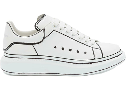 Alexander Mcqueen Oversized White Black Outline