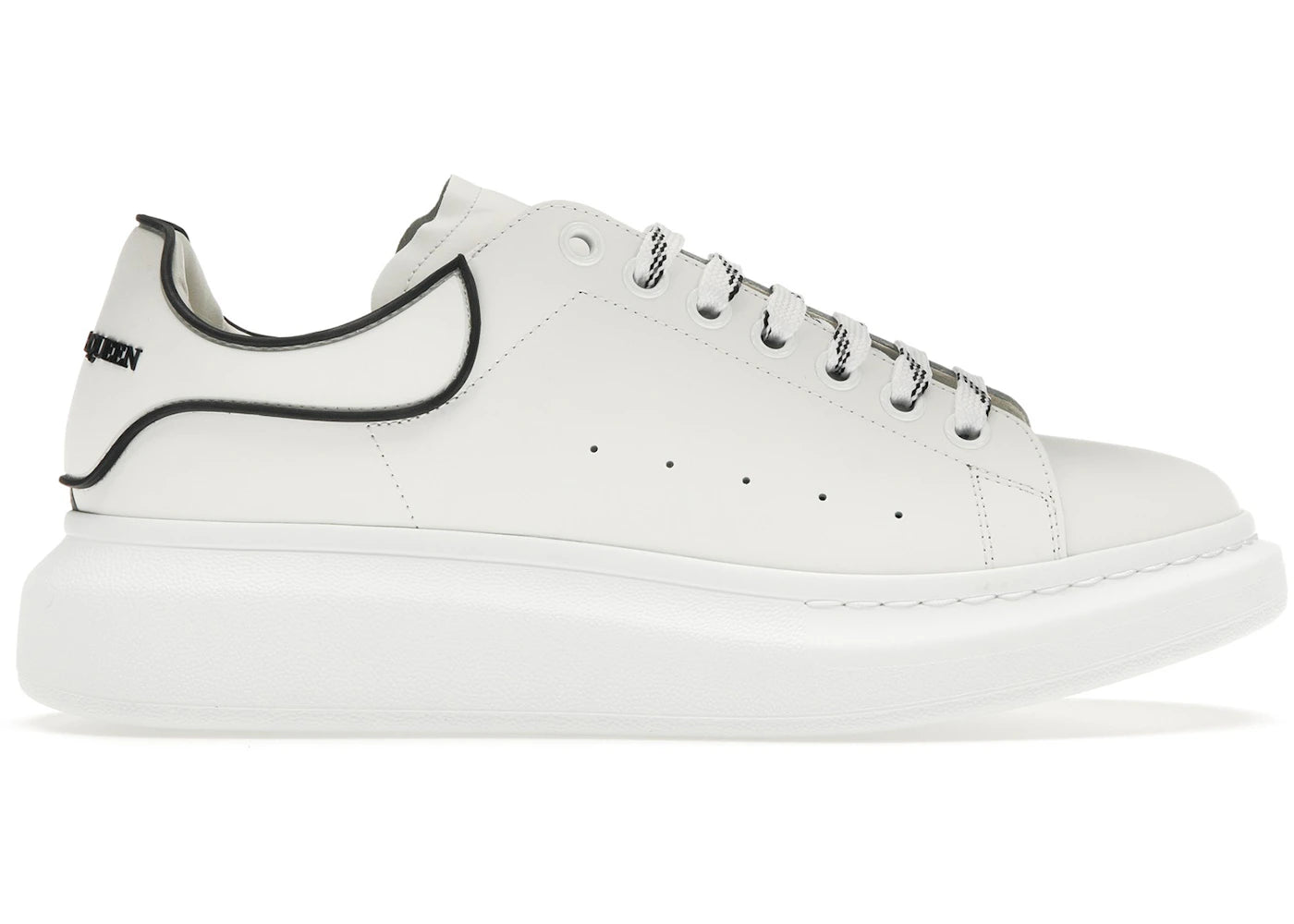 alexander mcqueen oversized white black trim
