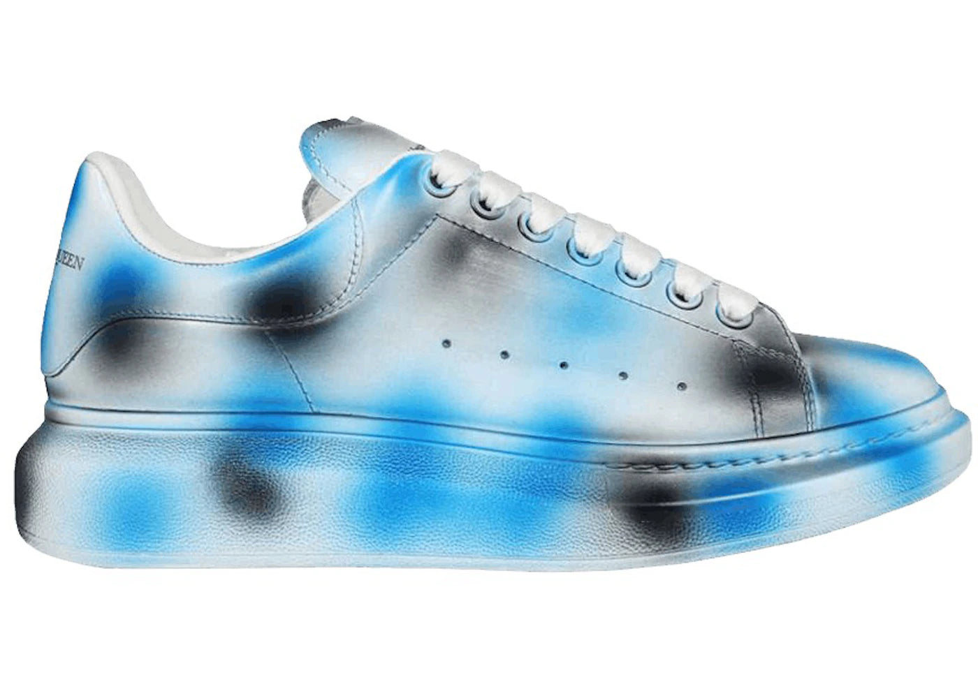 alexander mcqueen oversized white blue spray paint
