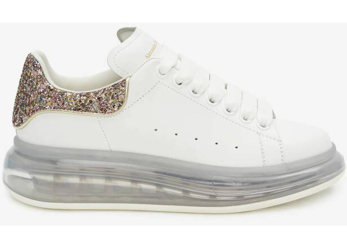 alexander mcqueen oversized white candy glitter (women's)
