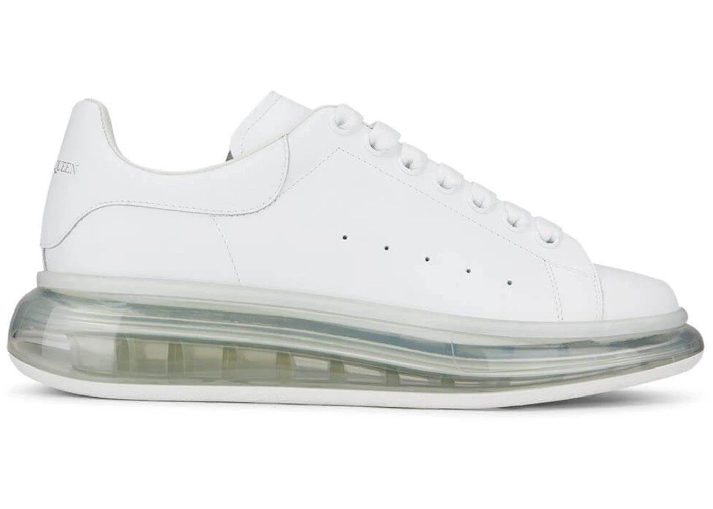 alexander mcqueen oversized white clear sole