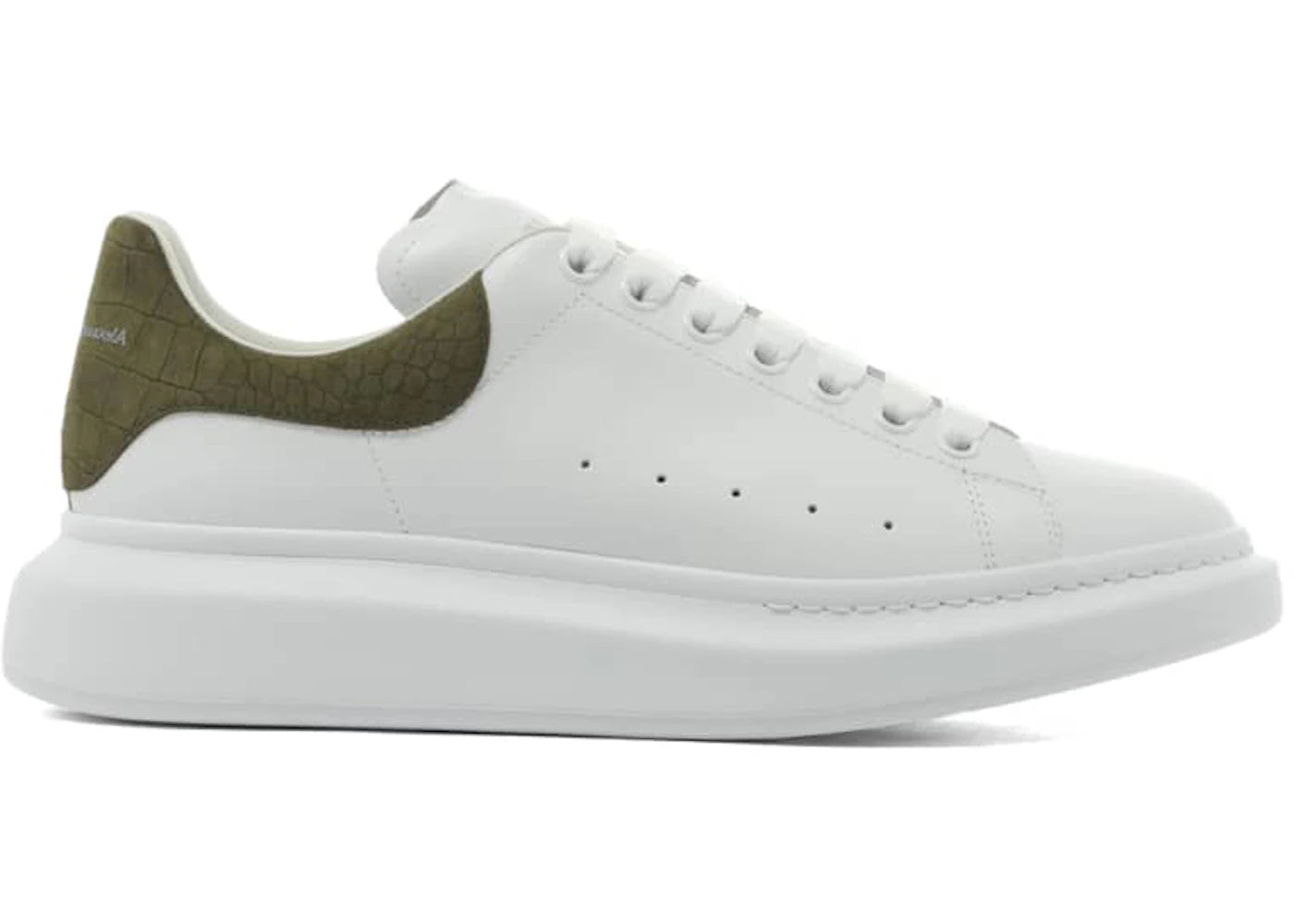 Alexander Mcqueen Oversized White Khaki Croc
