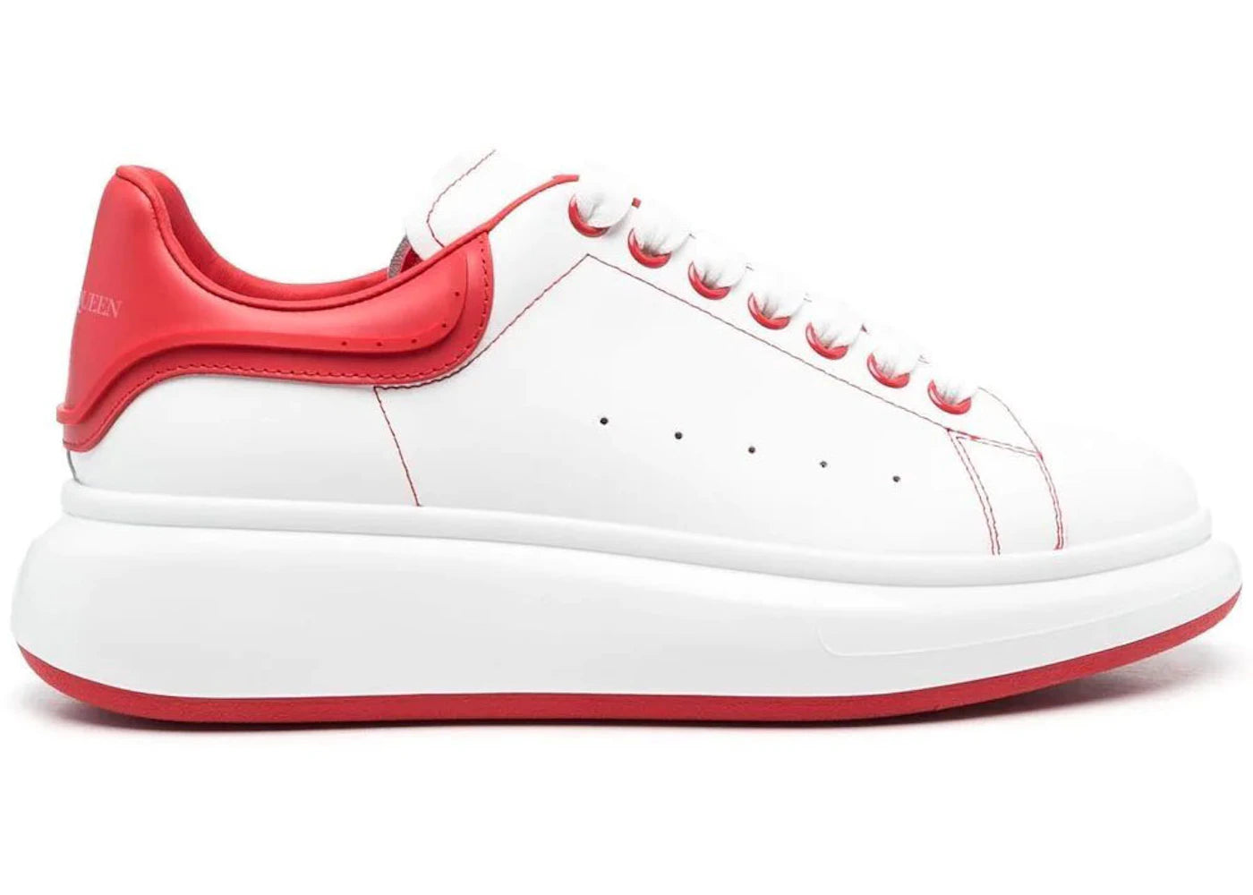 Alexander Mcqueen Oversized White Red Outline