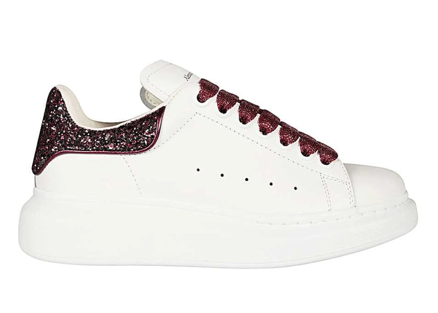 Alexander Mcqueen Oversized White Rose Glitter (Women'S)