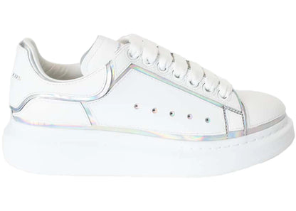 Alexander Mcqueen Oversized White Silver Hologram Trim