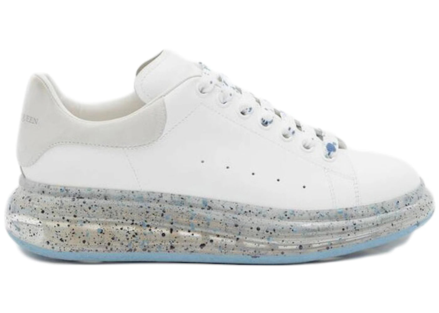 Alexander Mcqueen Oversized White Splatter Blue