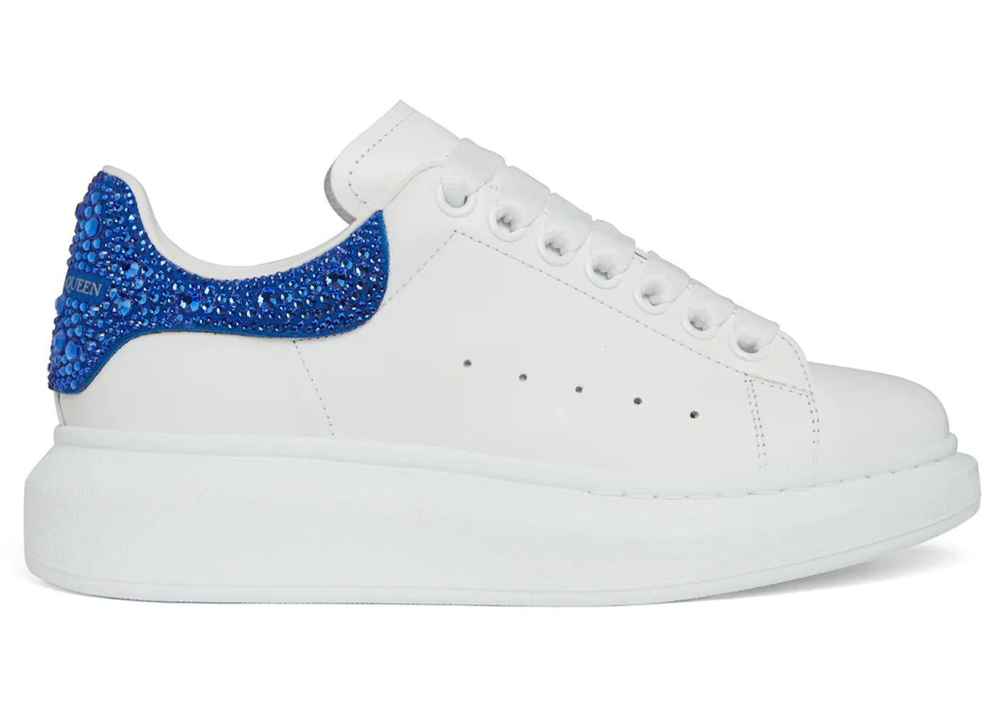 alexander mcqueen oversized white ultramarine crystal (women's)
