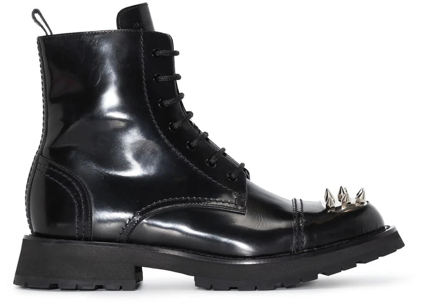 alexander mcqueen punk stud boot black