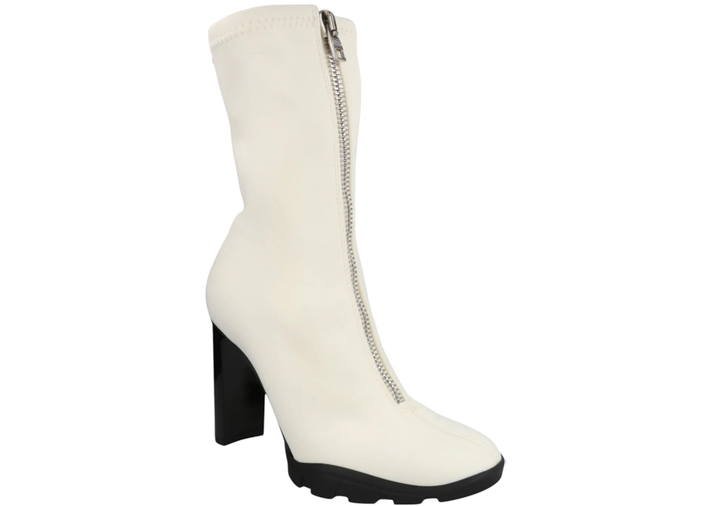 alexander mcqueen slim tread boot white black (women's)